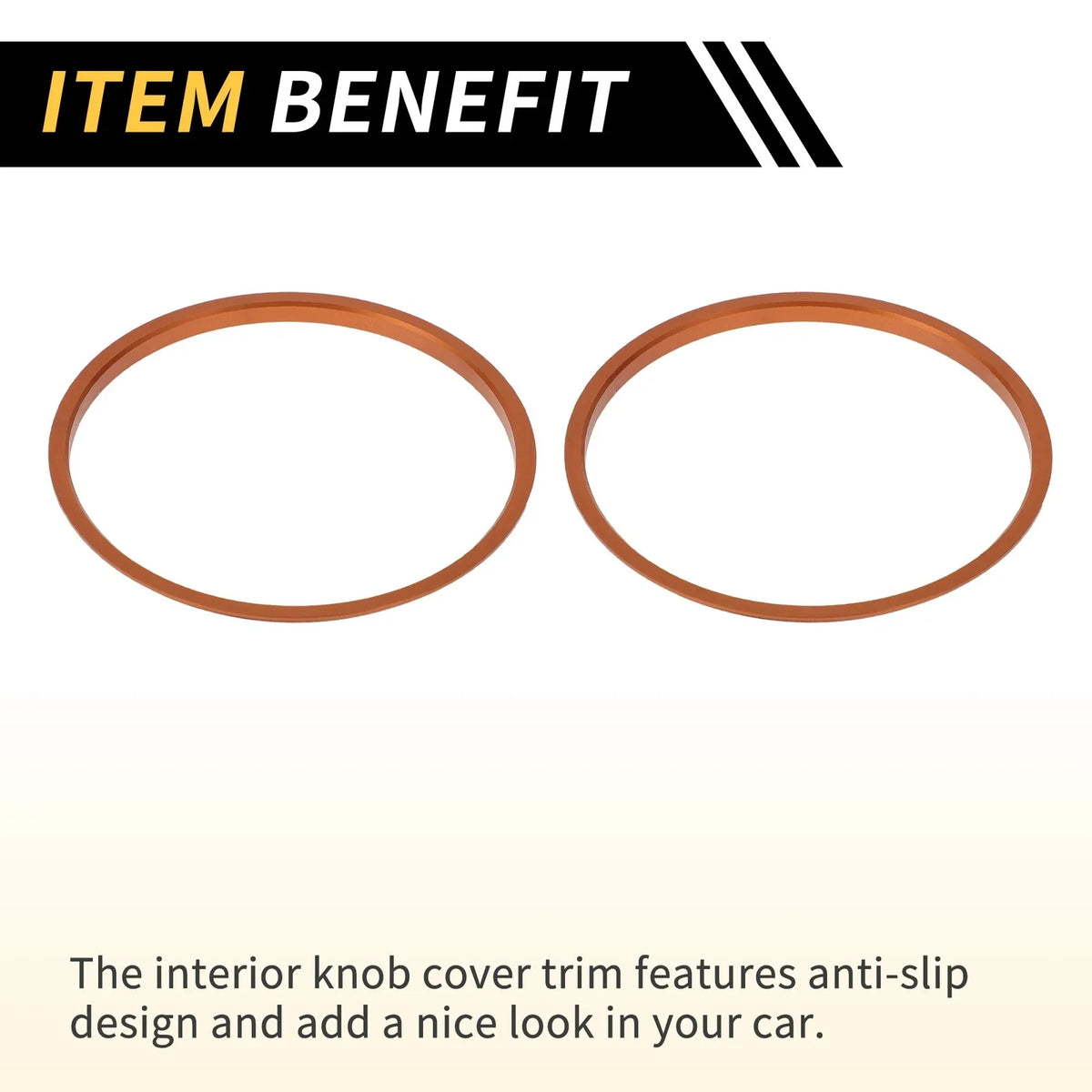 Set of 4 AC Vent Dashboard Decoration Rings for Toyota Tacoma (2016–2021) Orange
