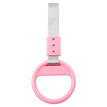 Ring Train Bus Handle Hand Strap Drift Charm Tools Silver + Light Pink