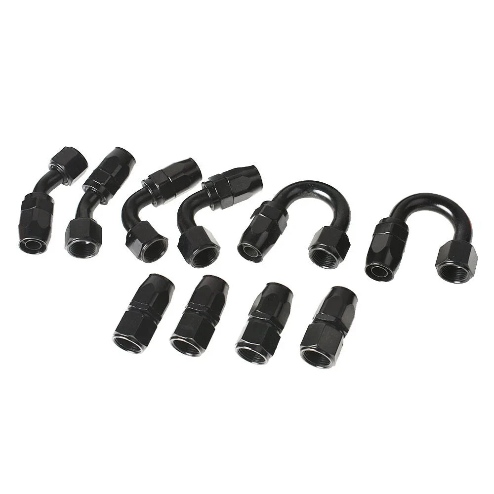 Braided Fuel Hose Line with 10AN Swivel Fitting Kit for Universal Vehicles