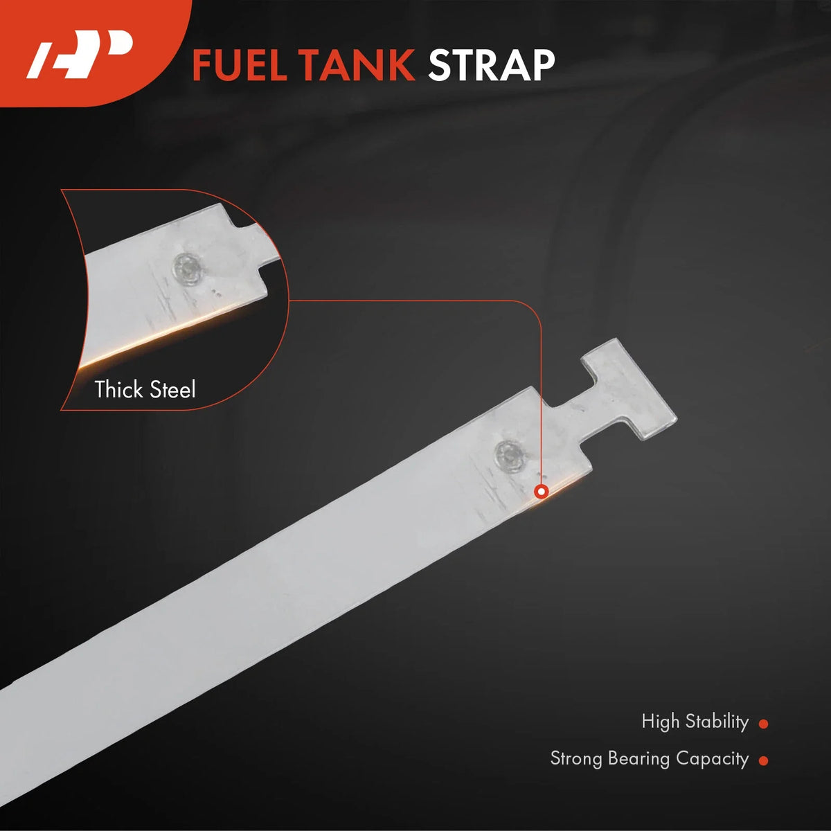 2X Steel Fuel Tank Straps for Dodge Neon (2000–2005)
