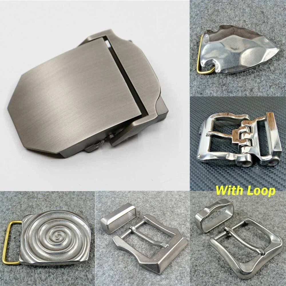 Set of 2 Heavy Duty Stainless Steel Belt Buckles for 1.5'' Belt