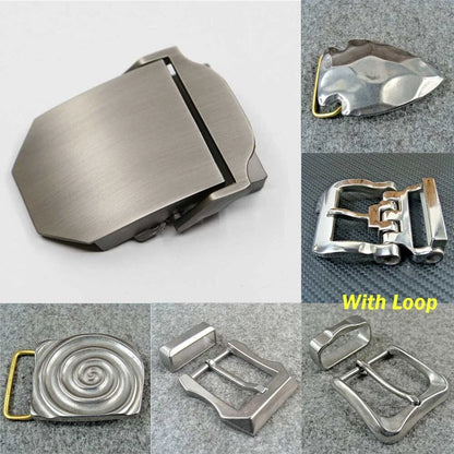 Set of 2 Heavy Duty Stainless Steel Belt Buckles for 1.5'' Belt