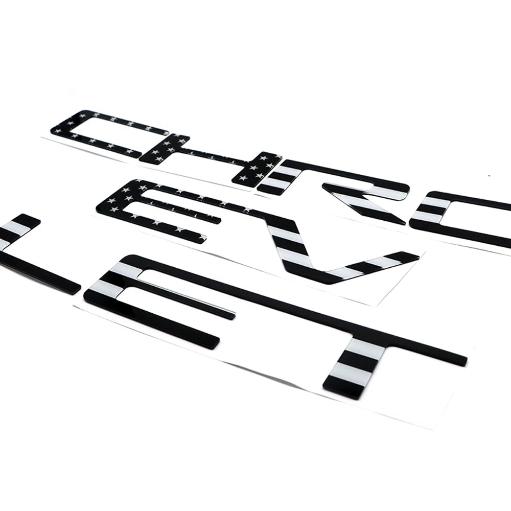 3D Tailgate Insert Letters for Silverado 1500 (2019–2026) US Flag Emblem