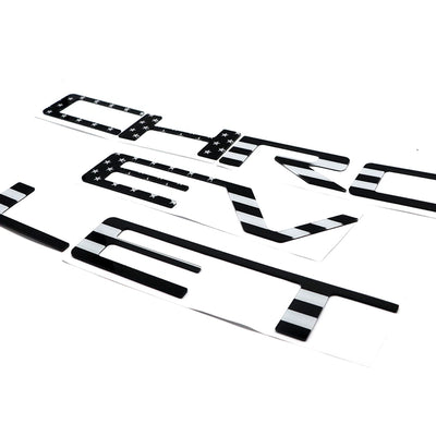 3D Tailgate Insert Letters for Silverado 1500 (2019–2026) US Flag Emblem