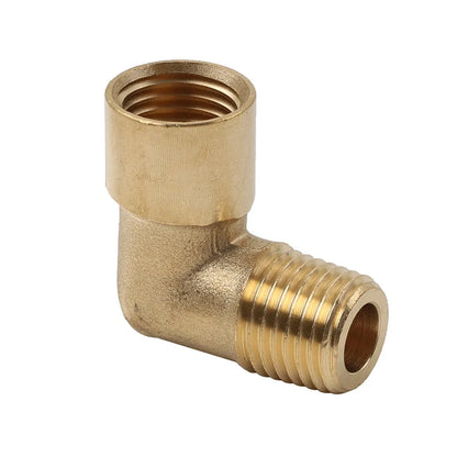 Brass Hose Fitting Elbow 1/4NPT Male to 1/4NPT Female Connector