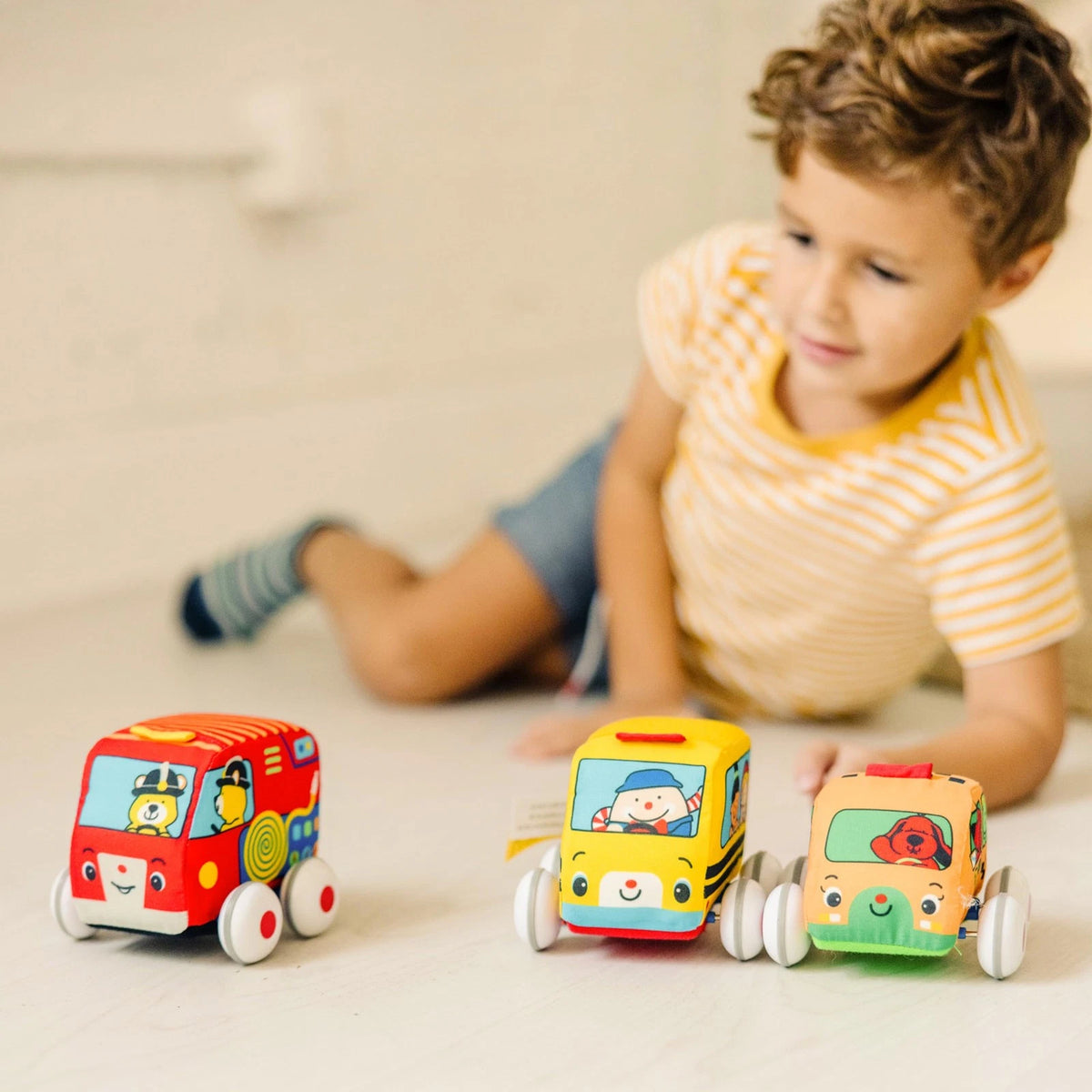Pull-Back Town Vehicle Set for Baby (1 EA)