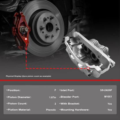 Front Disc Brake Calipers w/ Bracket for Jeep Grand Cherokee (1999–2004)