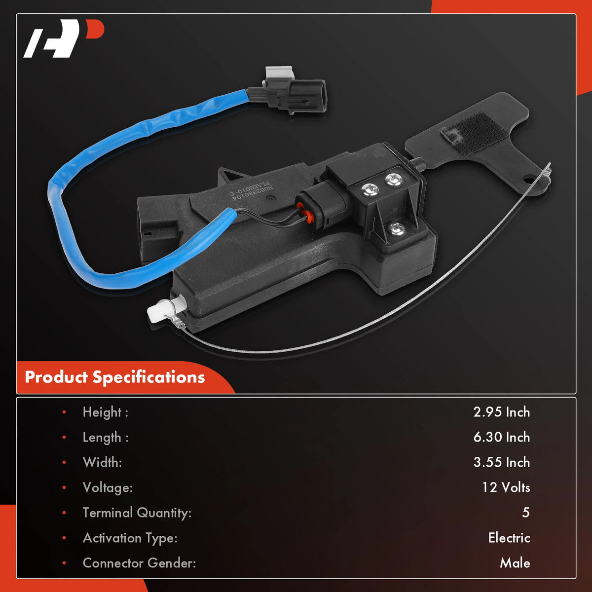 A-Premium Fuel Flap Lock Actuator 4-Pin for Kia Optima Hyundai Sonata (2016–2017) 81590E6010