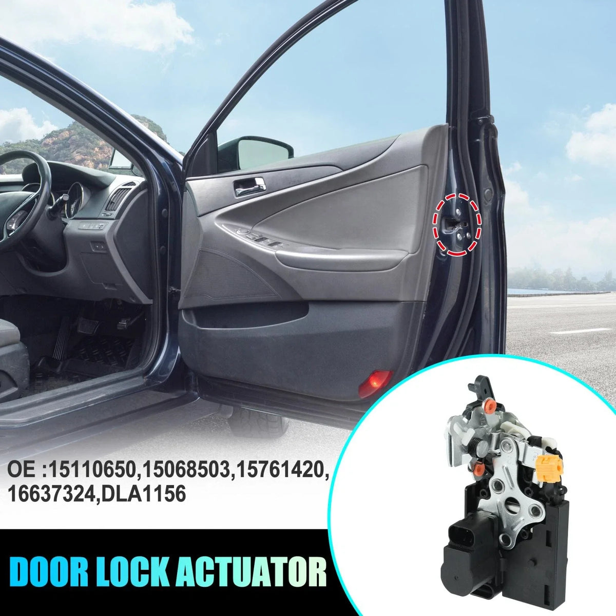 Car Door Lock Latch Actuator for Cadillac Chevy GMC (15110650, 15761420)