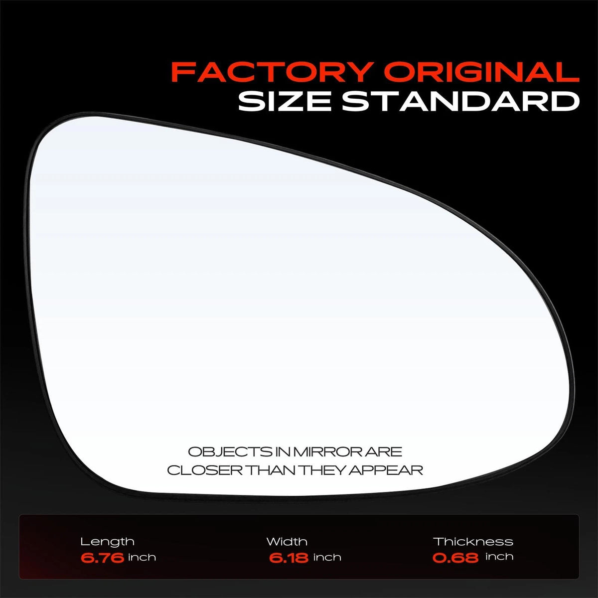 Manual Mirror Glass for Toyota Camry (2012–2014) - 8791706400, TO1325118