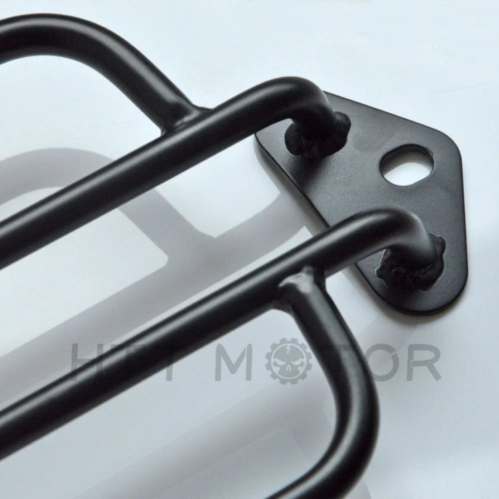 Black Solo Seat Luggage Rack & Bolt for Harley Sportster XL883 XL1200 (2004–2015)