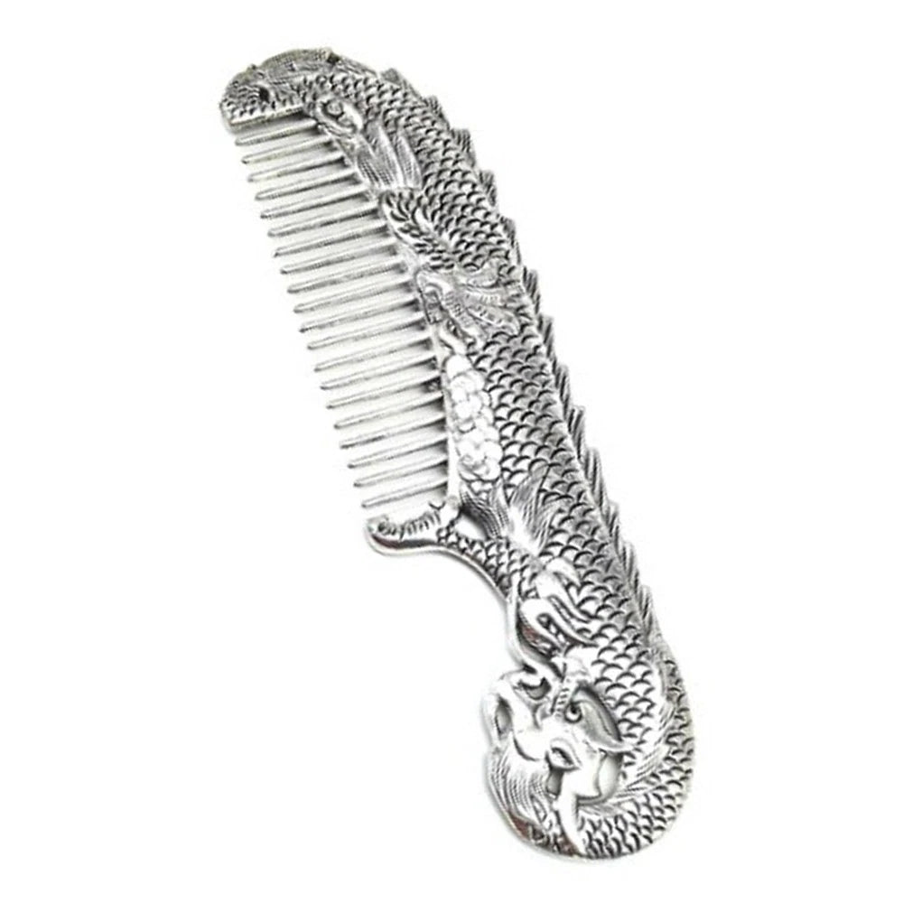 Tibet Silver Handmade Copper Carving Dragon Comb for Car Decoration