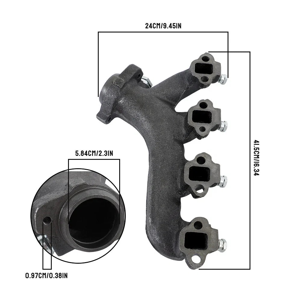 Exhaust Manifold with Gasket Kit for Ford F-250 F-350 (1988–1997)