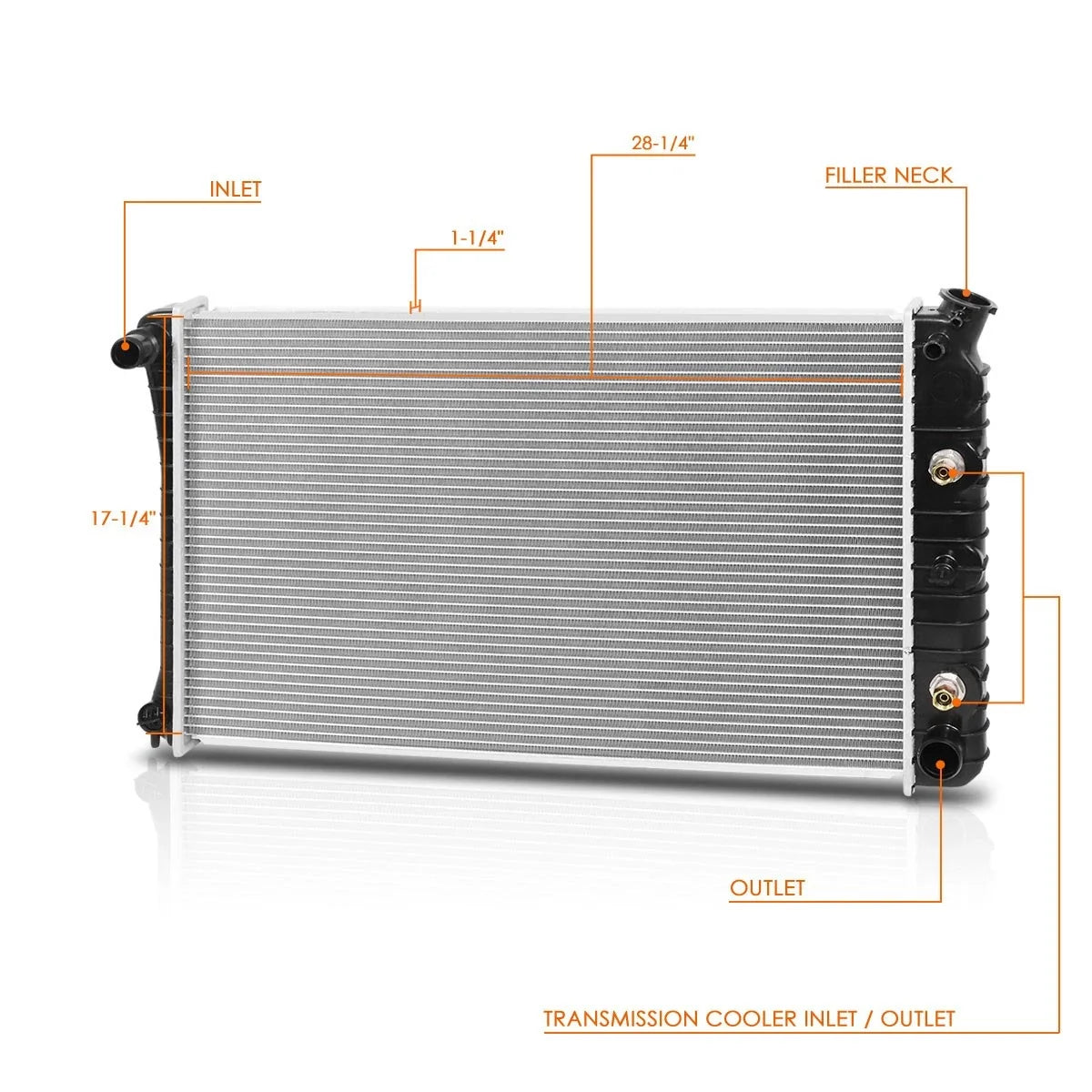 Aluminum Core Radiator for Chevy GMC C/K Pickup Suburban (1973–1980) DPI-161