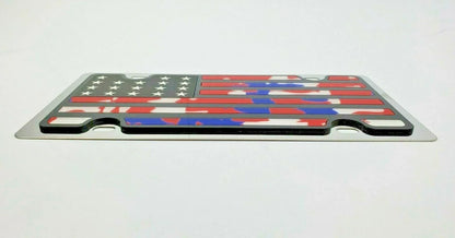 American Flag Metal Vanity License Plate Red White Blue Camo for Vehicles