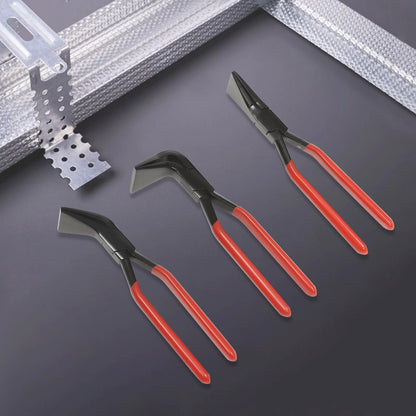 3-Piece Sheet Metal Tool Set - Straight Bending Plier Hand Seamers 45° & 90°