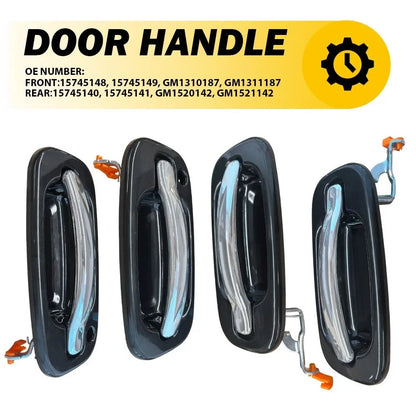 4X Exterior Door Handle for Chevy Silverado GMC Sierra Cadillac (1999–2006)