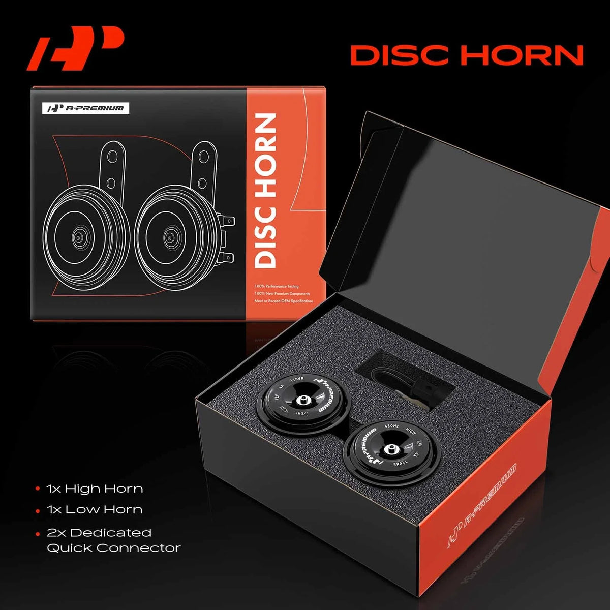 2X Disc Horn for Hyundai Elantra (2002–2006), Sonata (2000–2010), Kia Sorento
