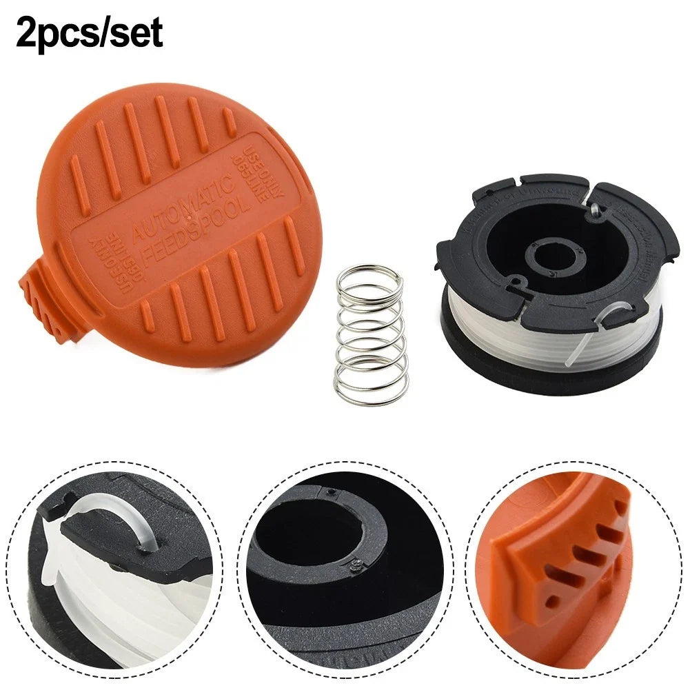 Spool Lines + Cover Cap for Black and Decker BST2018 BDST182ST1 BESTE625