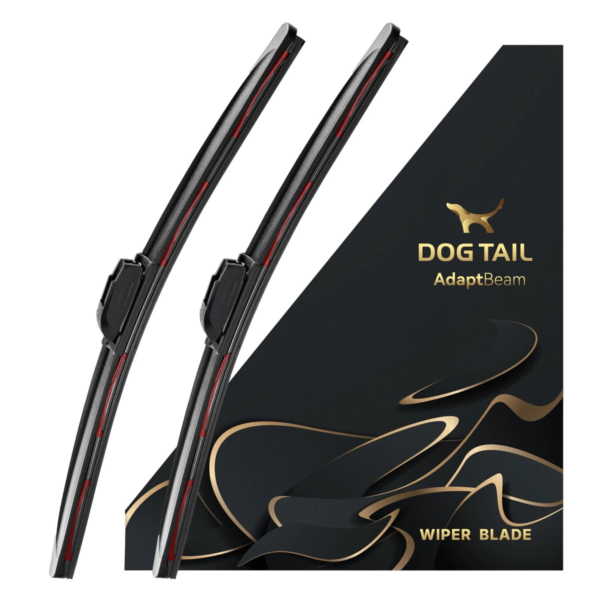 Set of 2 Neoprene Dual-Steel Frame Wiper Blades 22" for Universal Fit