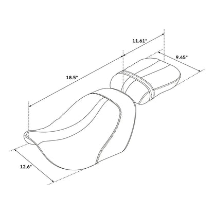 Rider Driver Passenger Seat for Harley Nightster RH975 RH975S (2022–2025)