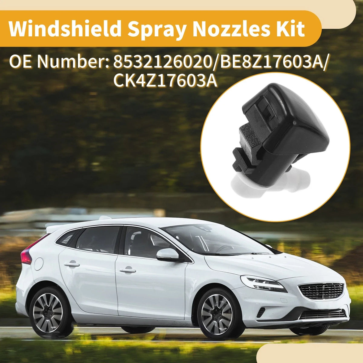 Windshield Washer Nozzle Kit for Ford Fiesta (2011–2022) No.CK4Z17603A, Gaskets