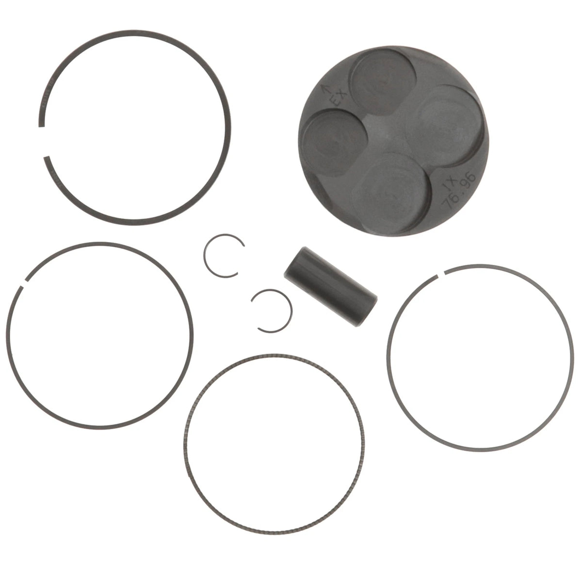 Namura Standard Bore Piston Kit Size B 76.97mm for Yamaha YZ250FX (2015–2019) FX-40037-Bb