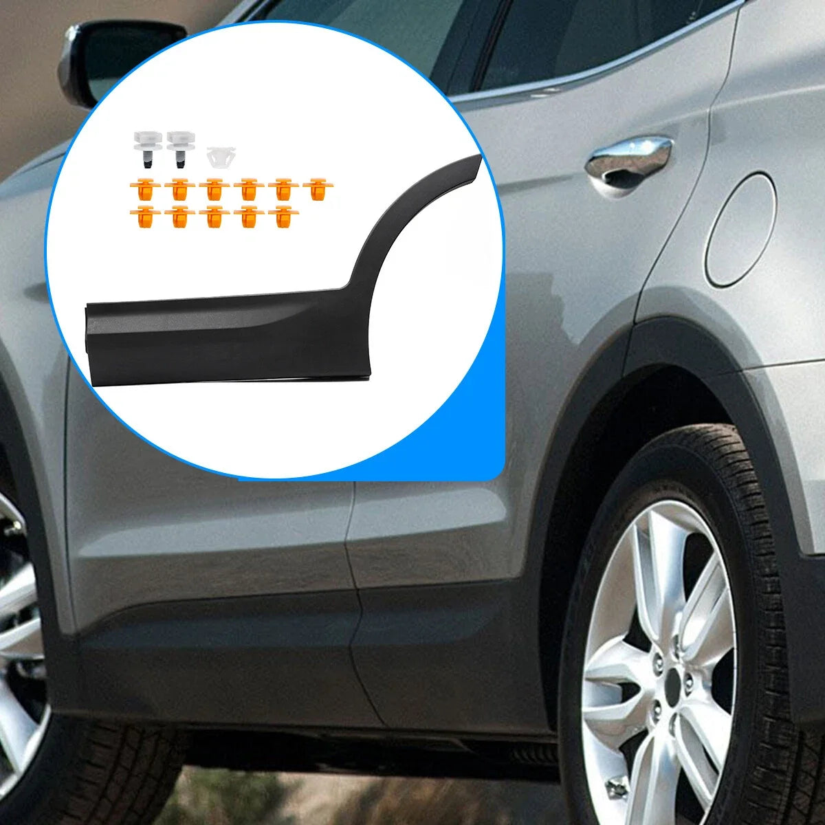 Set of 2 Rear Lower Door Molding Garnish for Hyundai Santa Fe (2013–2018)