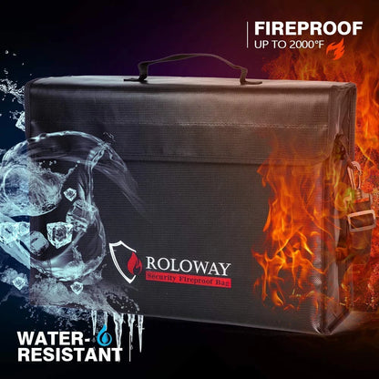 Fireproof Bag Set of 2 (XX-Large + Small) for Safe Storage
