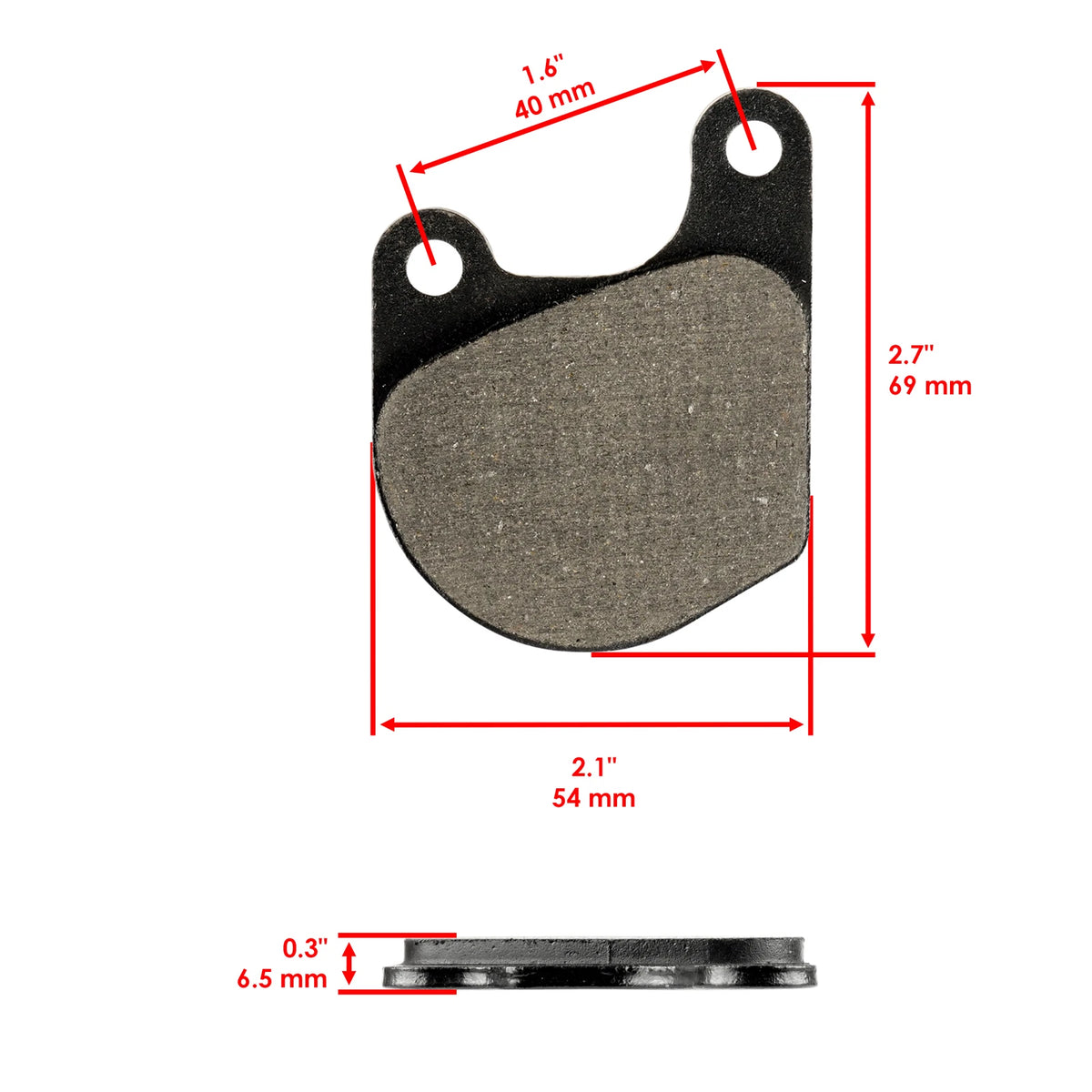 Front Brake Pads for Harley Davidson XLH 1000 Sportster (1979–1983) MP180AA1009