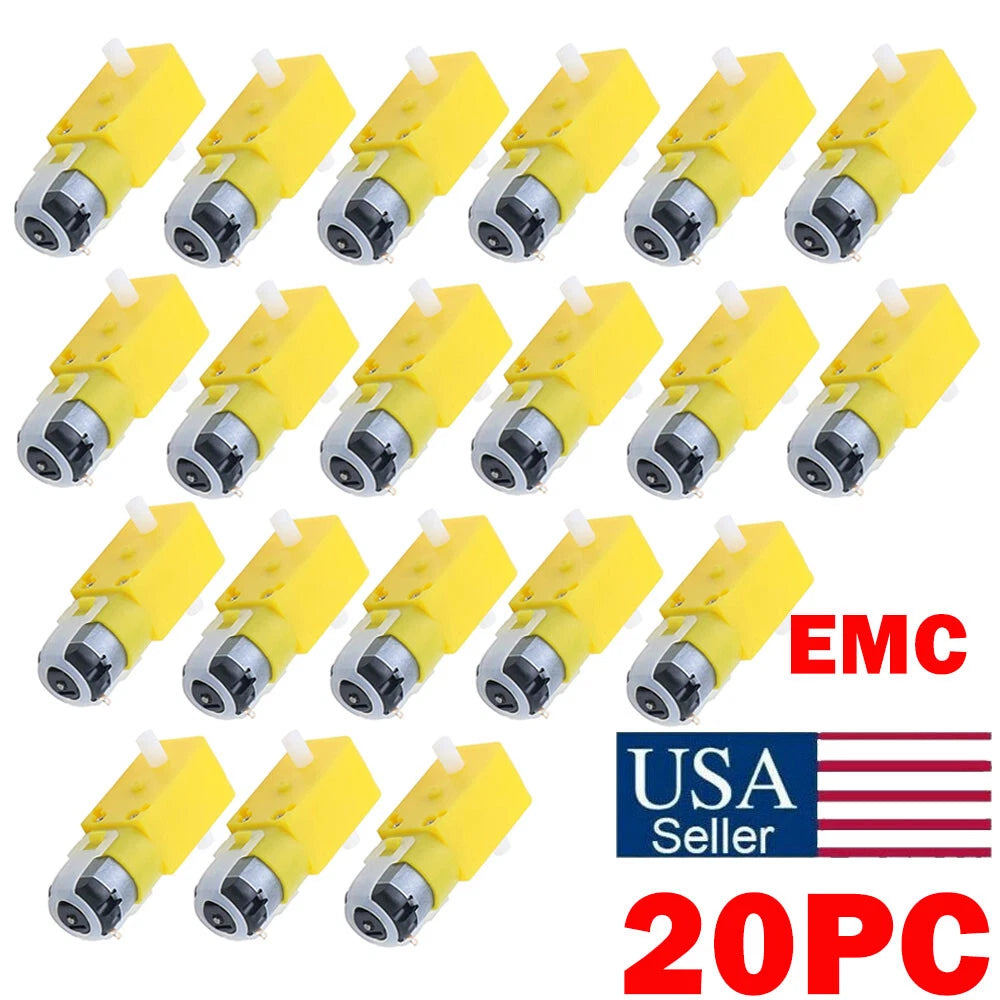 20x Gear Motors for Smart Car (DC3V-6V)