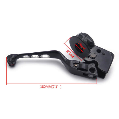 Black Skull Clutch Lever Mount Bracket for Harley Road King (1996–2007) & Sportster (1995–2003)