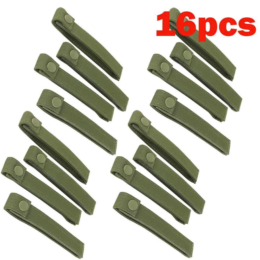 16Pcs 6" MOD MOLLE PALS Modular Web Gear Replacement Tie Straps Green