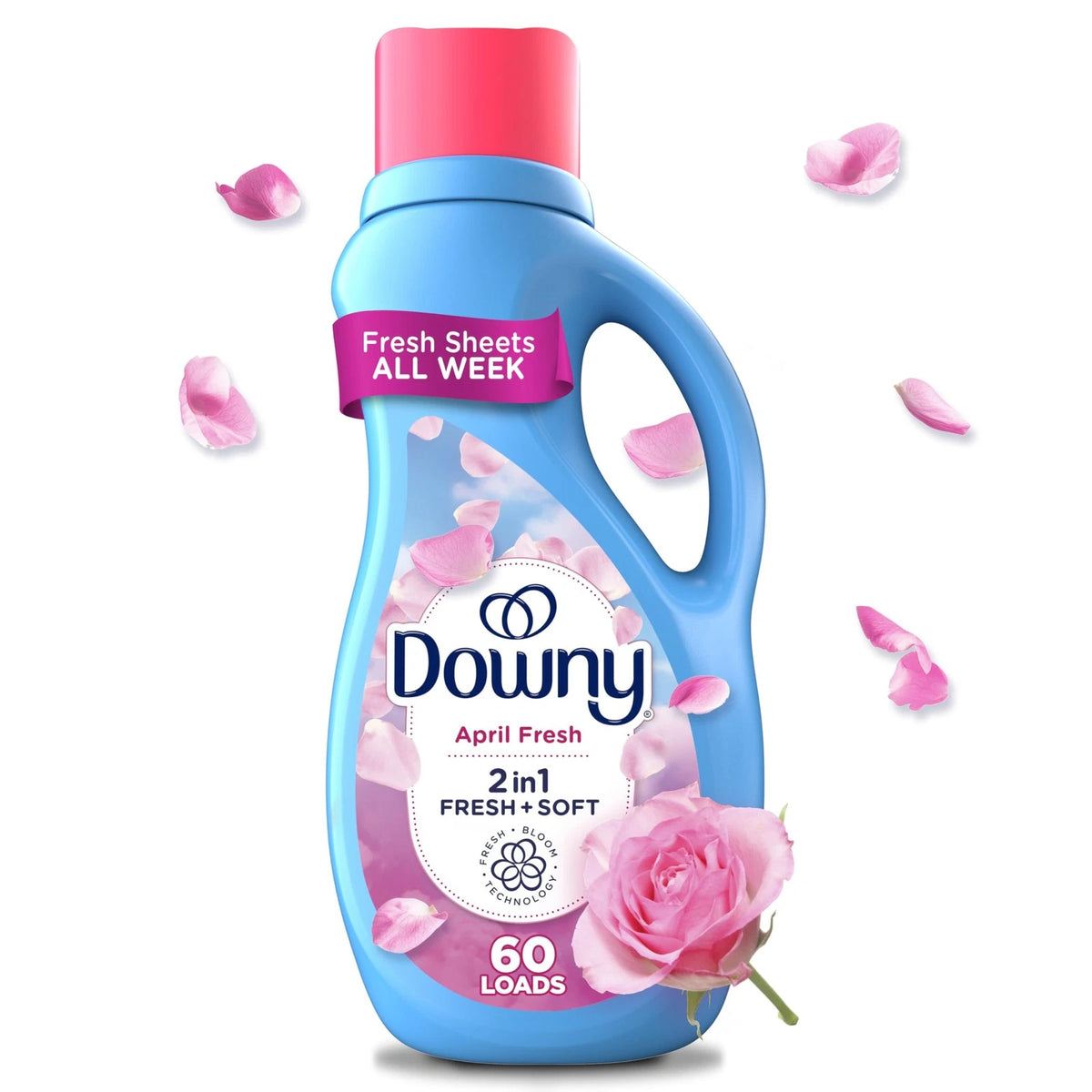 Downy Soft 2 in 1 Liquid Fabric Softener for Freshness (44 Fl Oz)