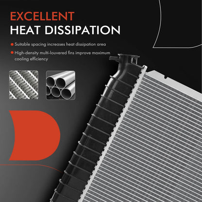 Radiator with Trans Oil Cooler for Cadillac Seville (1991–1993)