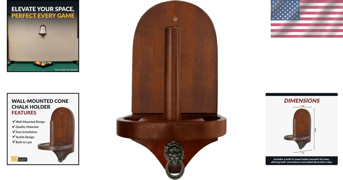 Stylish Hardwood Chalk Holder for Game Rooms (No Known Part Numbers)