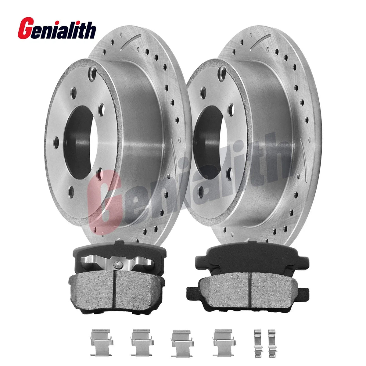 Set of 2 Rear Disc Rotors & Brake Pads for Jeep Patriot Compass Dodge Avenger (2007–2017)