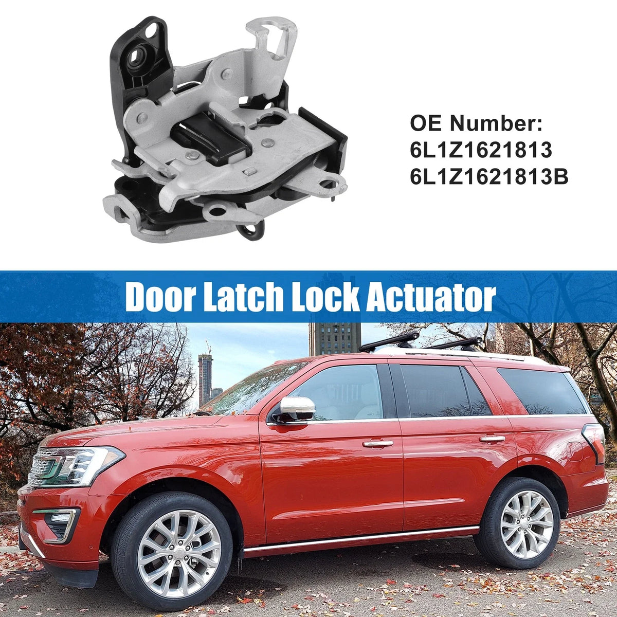 Front Left Door Latch Lock Actuator for Ford Expedition (2003–2023) No. 6L1Z1621813A