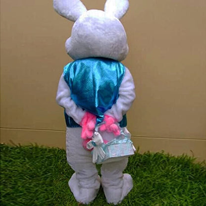 Easter Rabbit Bunny Mascot Costume for Adults - Large, White