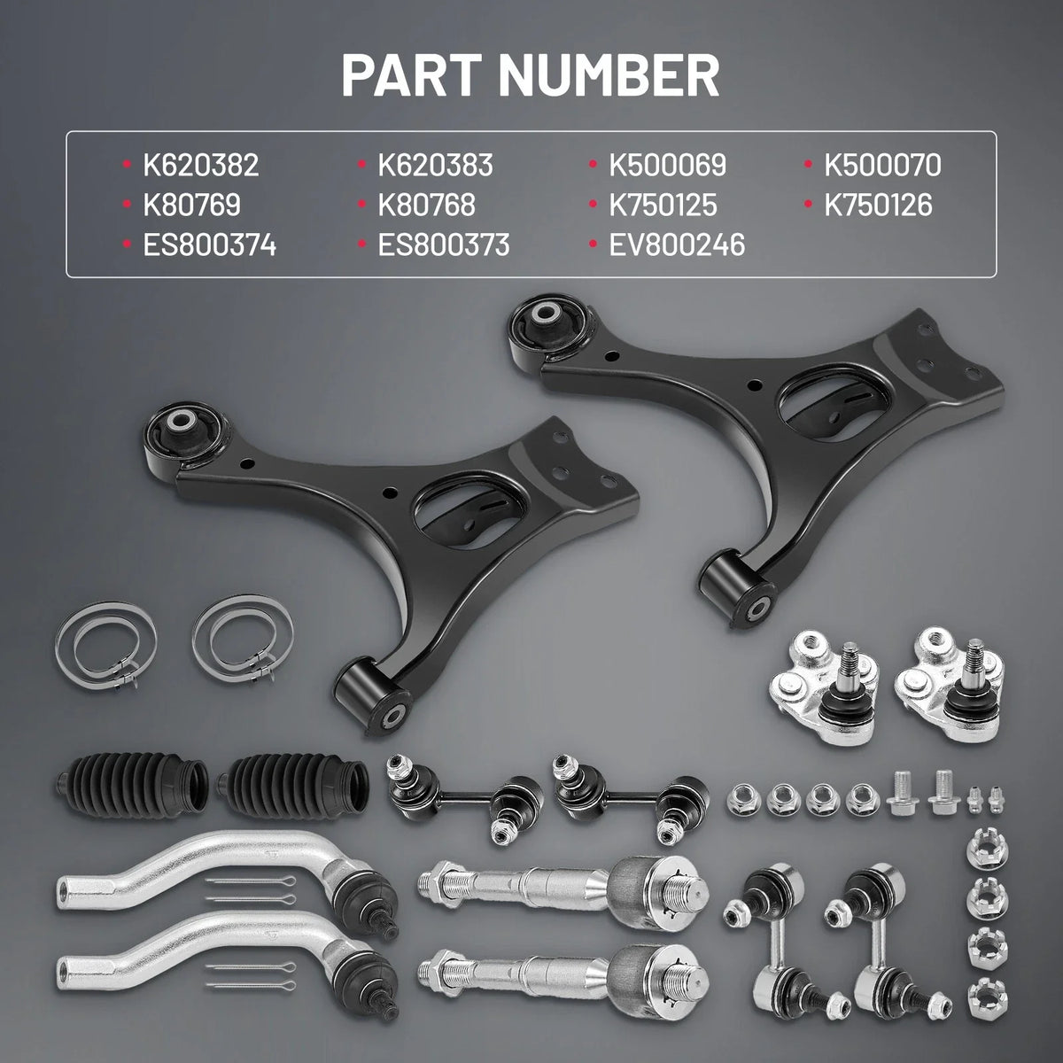 Front Lower Control Arms Suspension Kit for Honda Civic 1.8L (2012–2015)