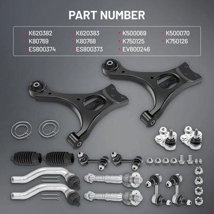 Front Lower Control Arms Suspension Kit for Honda Civic 1.8L (2012–2015)