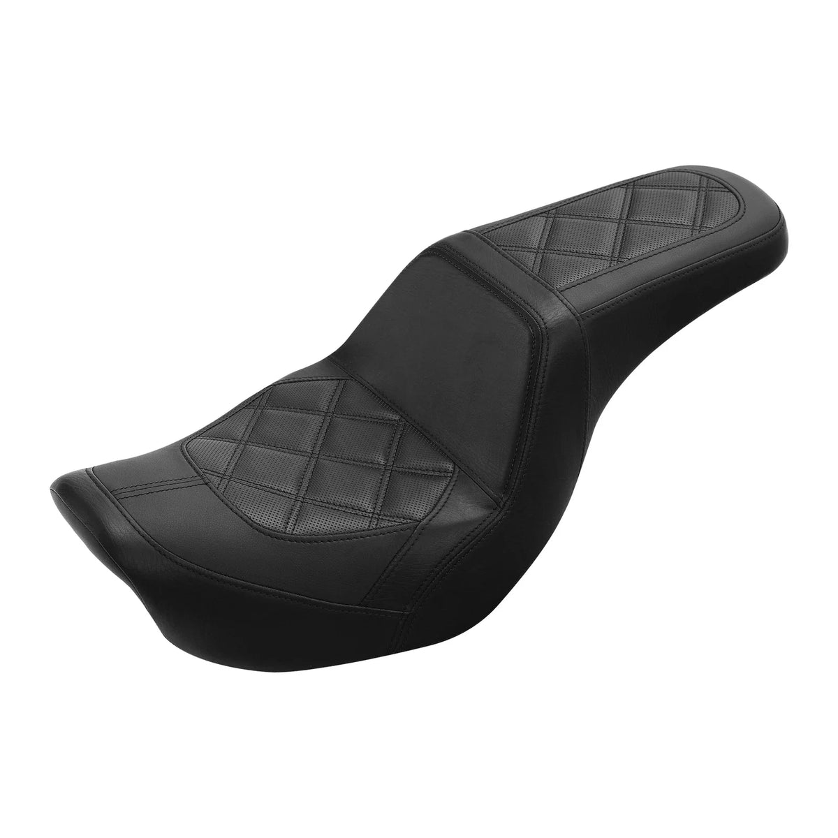 Driver Passenger Seat for Harley Dyna Low Rider Fat Bob (2006–2017) Black