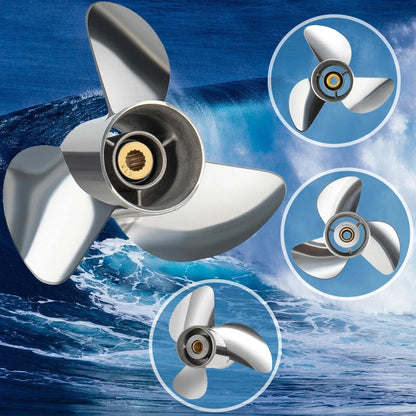 Stainless Steel Propeller for Yamaha 150-300 HP (15 Spline, RH)