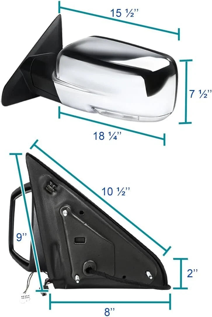 Power Folding Left Side Mirror Cover w/ Signal for Ram 1500 (2013–2019)