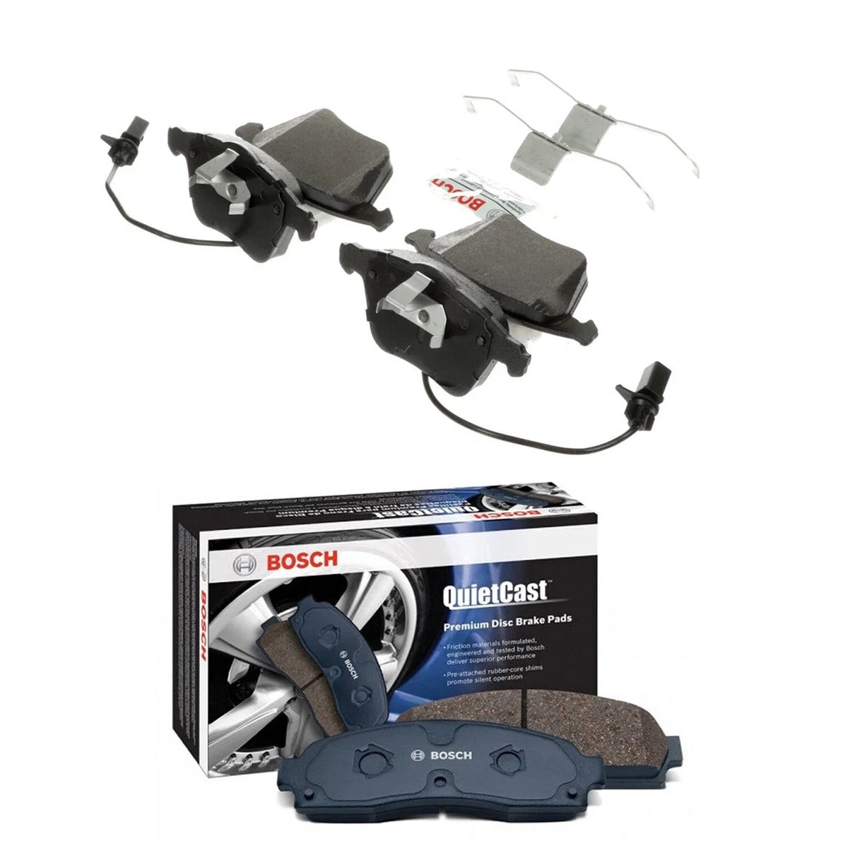 Set of 4 Bosch Blue Semi-Met Disc Brake Pads for Audi A4 A6 TT Quattro