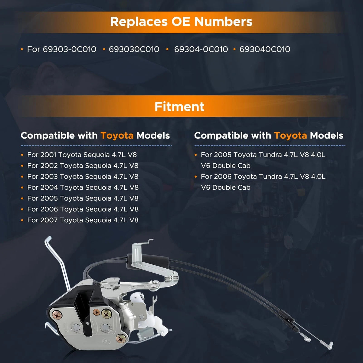 Front Driver Left Side Door Lock Latch Actuator for Toyota