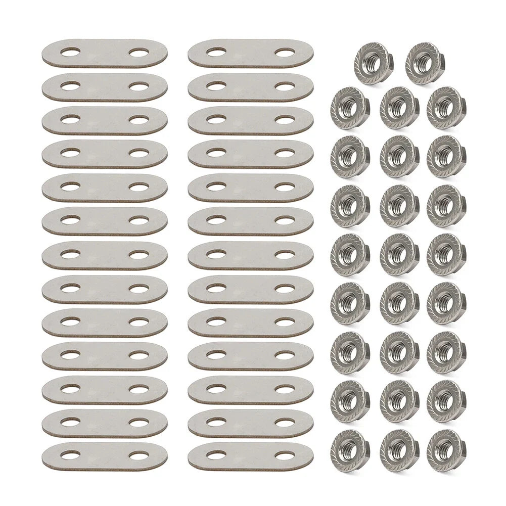 Set of 2 Steel Battery Bus Bars & Nuts for Toyota Prius (2004–2015)