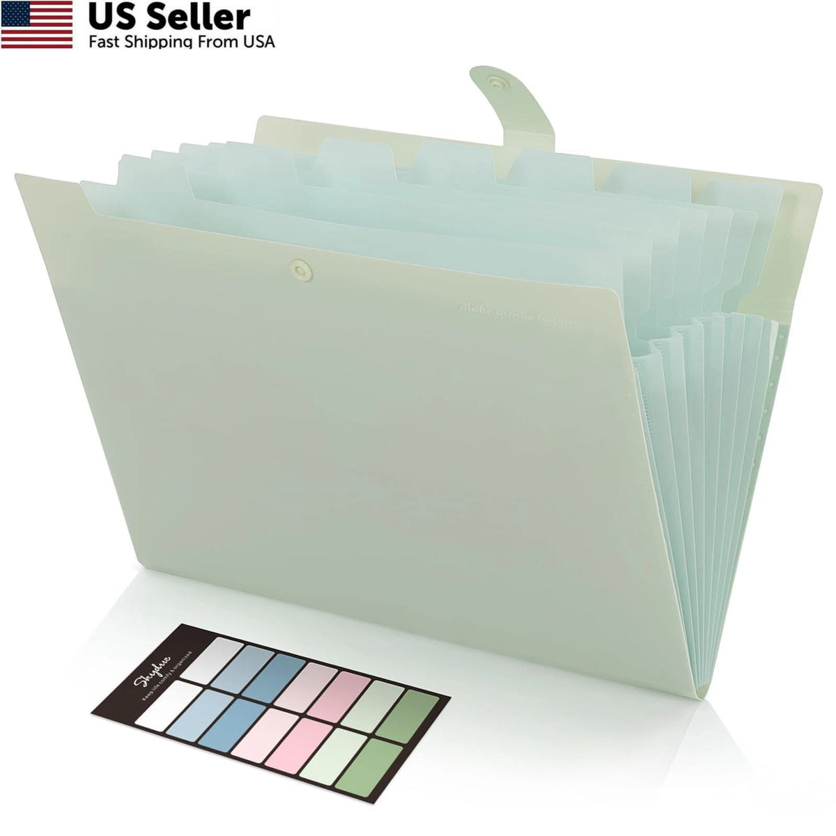 Expanding File Organizer for A4, Letter (8.511) - Light Green