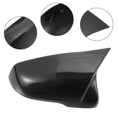 Pair Rear View Mirror Cover Shell for BMW X1 (2016–2022) Carbon Fiber