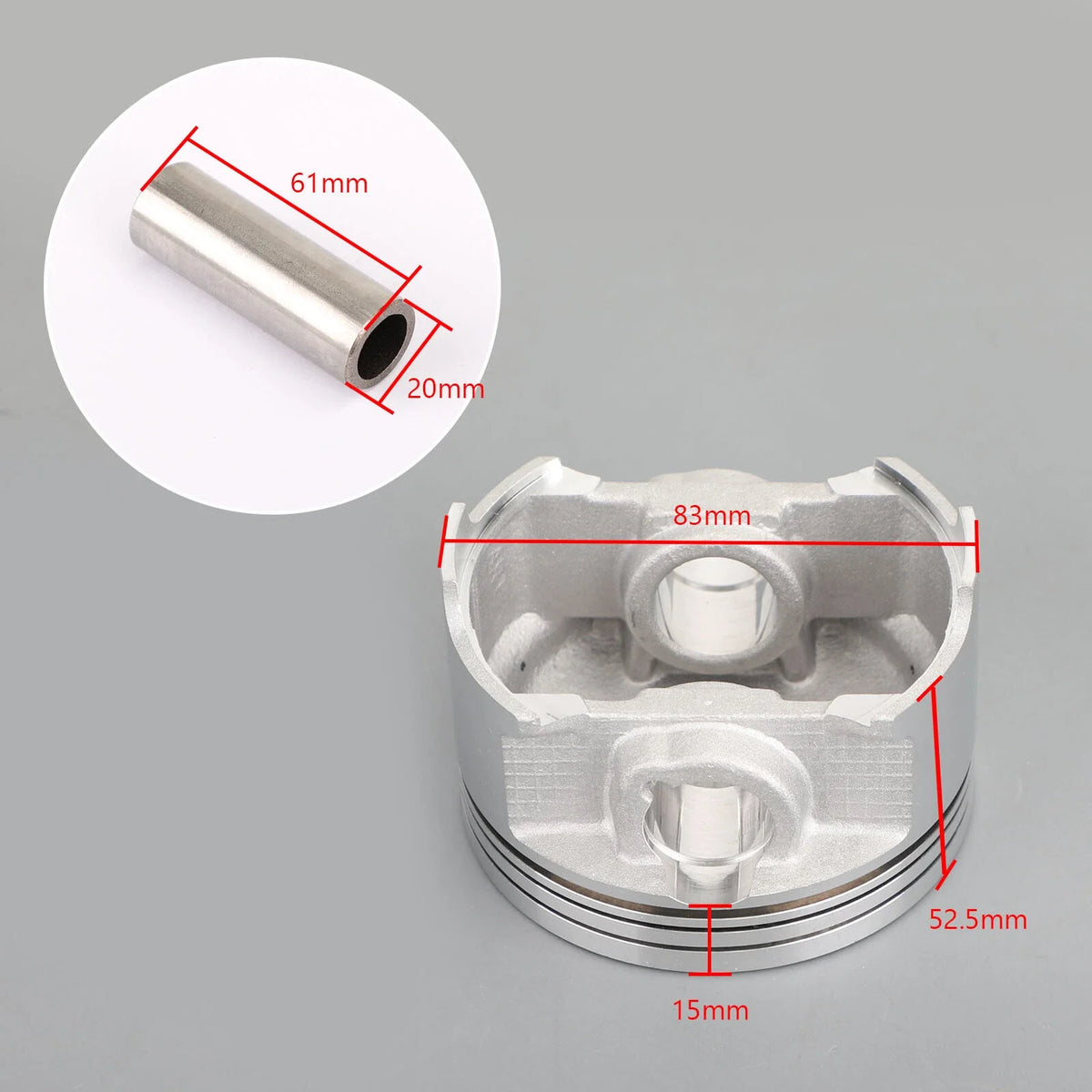 Piston Kit & Rings Set STD 83mm for Suzuki AN 400 Burgman S (1999–2006)